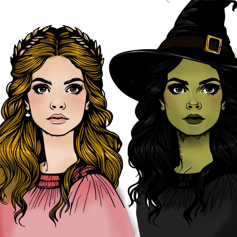 realistic witch woman