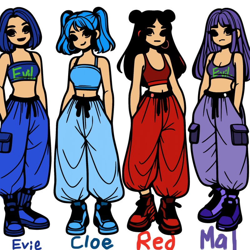 girls with crop top with baggy pants