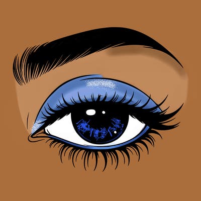 eye closed realistic