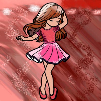 girl dancing  realistic