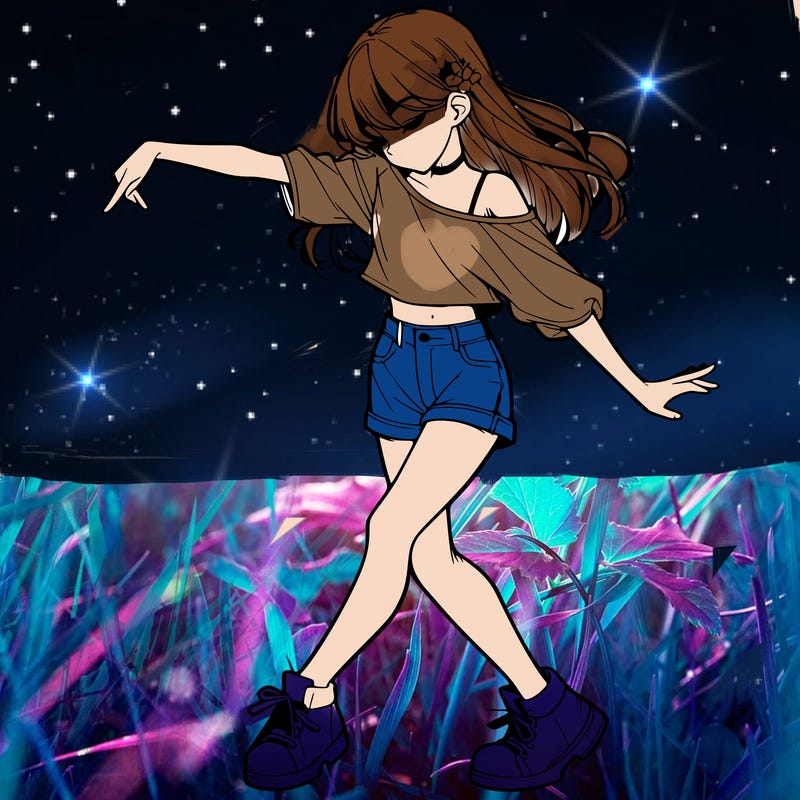 realistic girl danceing