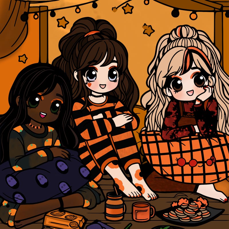 girls at sleepover
