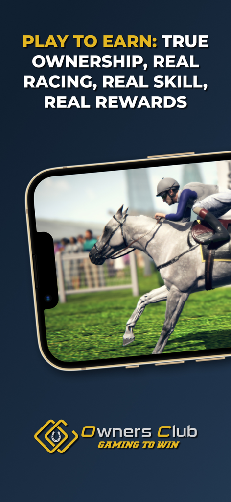 Owners Club 게임의 사실적인 경마 대회 시뮬레이션 스마트폰 디스플레이