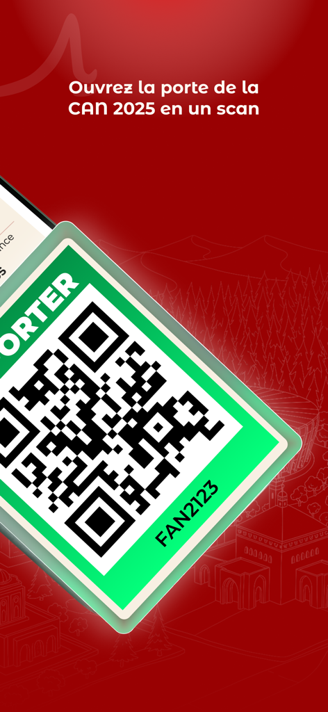 Fan ID QR code for stadium access in the Yalla mobile app
