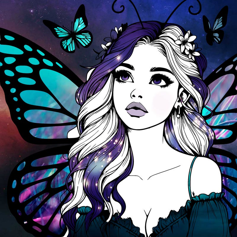 butterfly fairy realistic girl