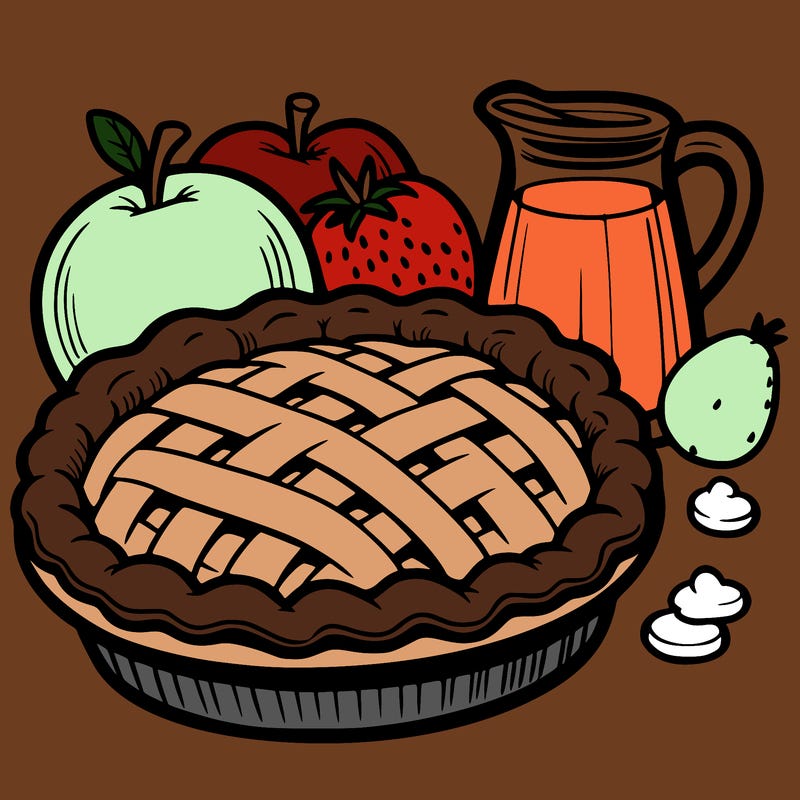 a pie of food