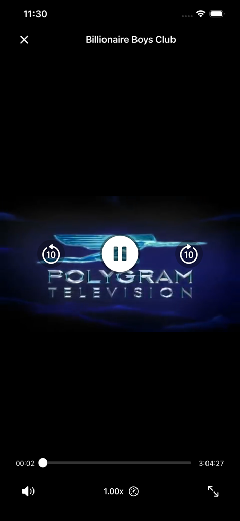 Airy TV & Live Movie Streaming - Airy TV app video player interface with movie playback controls