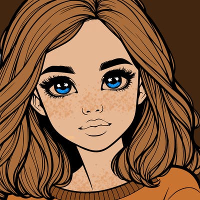 realistic girl whith cute eyes