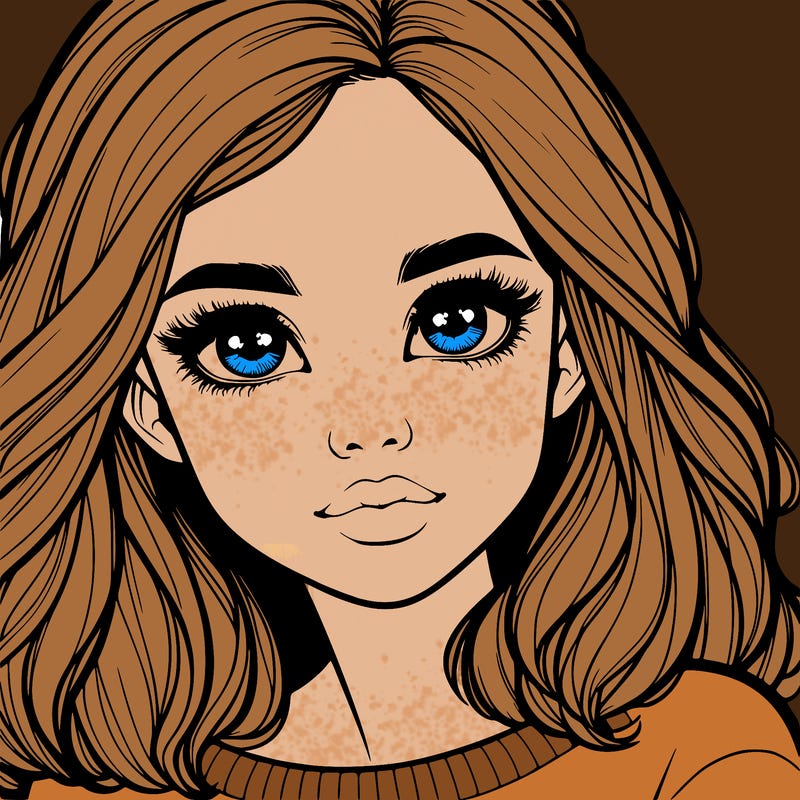 realistic girl whith cute eyes