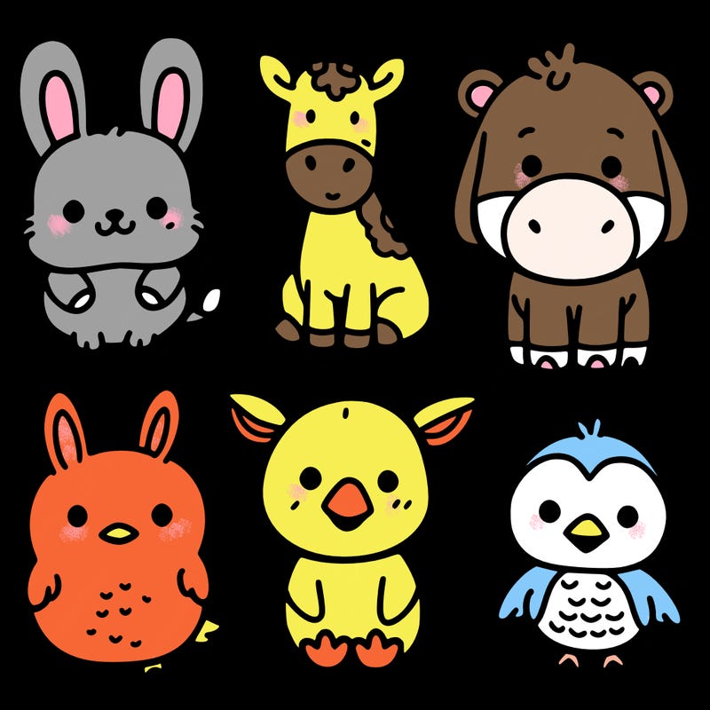 cute animal stickers