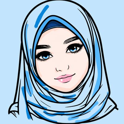 realistic girl with hijap