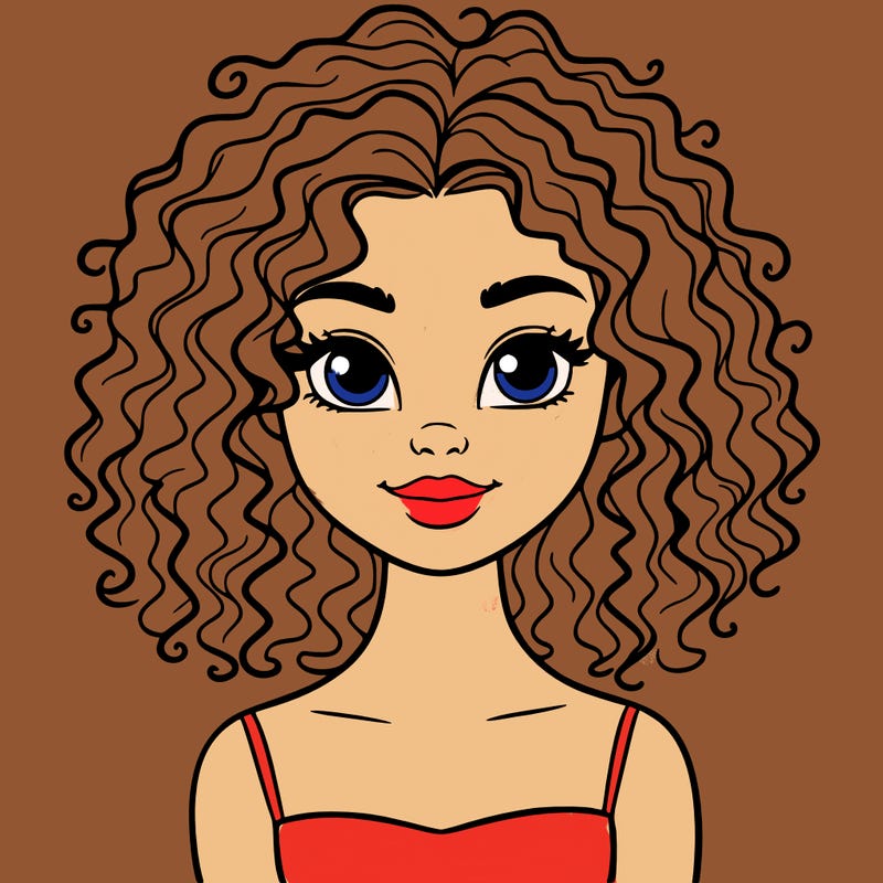 woman with curly hair