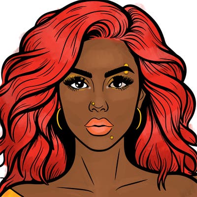 realistic girl eyes lips mouth hair pop star