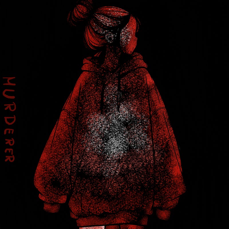 realistic girl with a oversized sweatshirt on and a bun