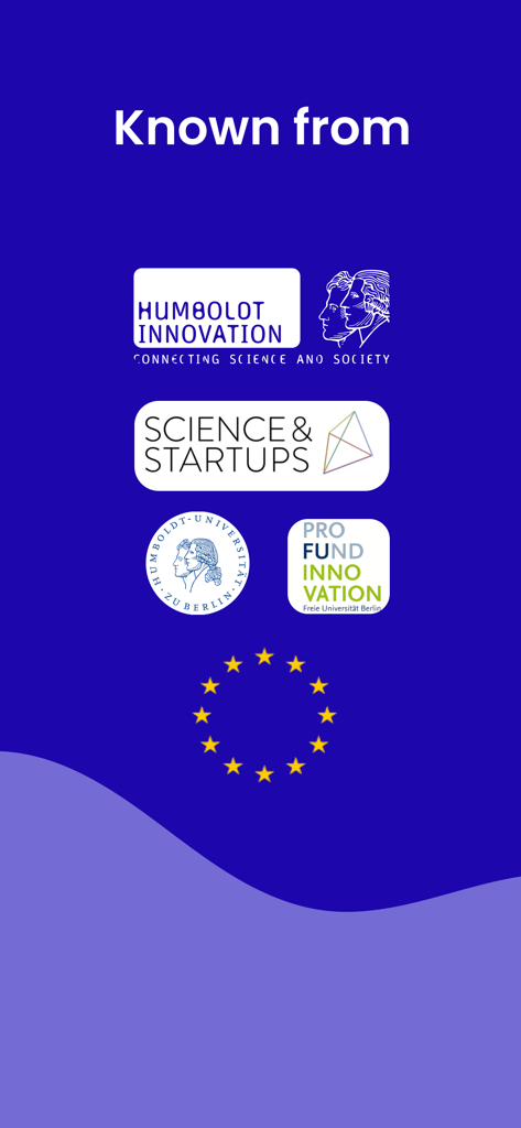 charisme: Social Anxiety Coach - Institutional logos including Humboldt University and Science and Startups under the header Known from.