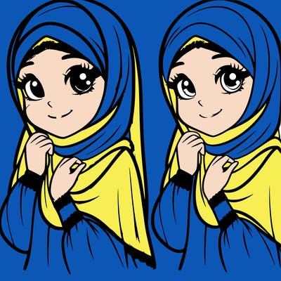 a very, very, very beautiful veiled girl