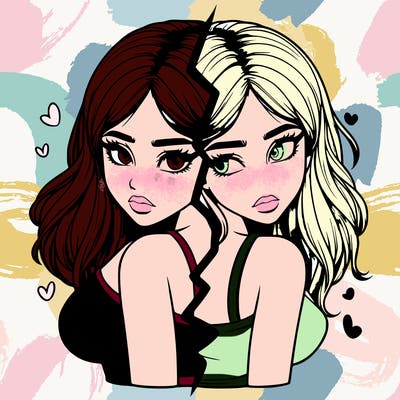 realistic girl split