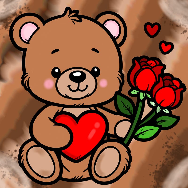 teddy bear a holding heart