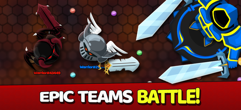 three powerful evolved warriors competing in evowars io team mode battle