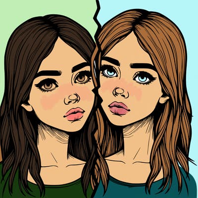 realistic girl split