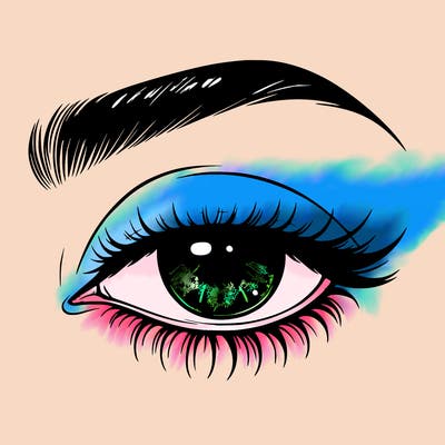 eye closed realistic