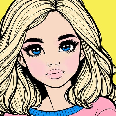 realistic girl whith cute eyes