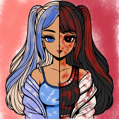 realistic girl split