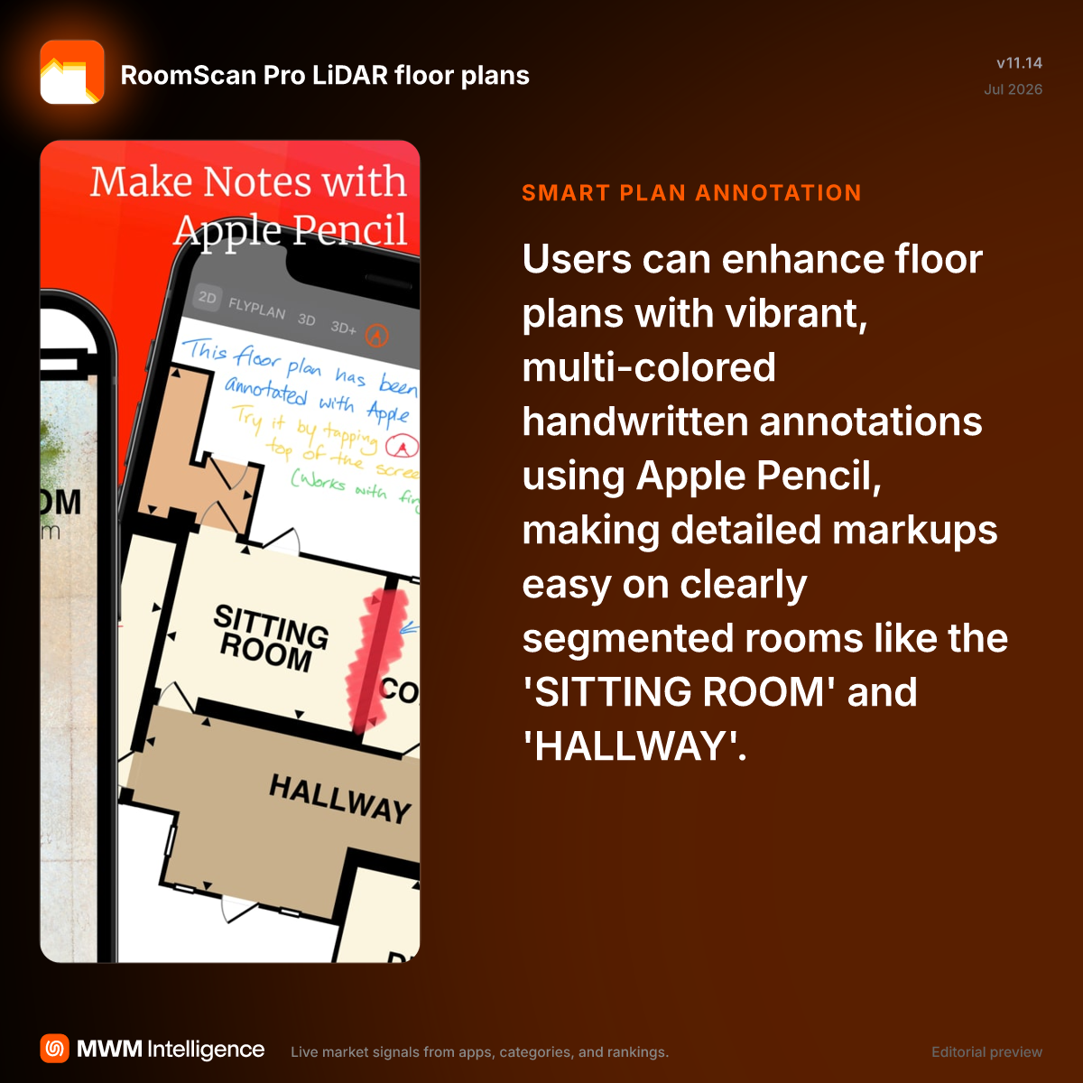 RoomScan Pro LiDAR floor plans - Productivity App | MWM