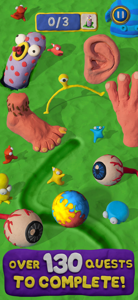 Clay Jam Classic - Clay Jam Classic gameplay featuring colorful claymation monsters and rolling ball mechanics