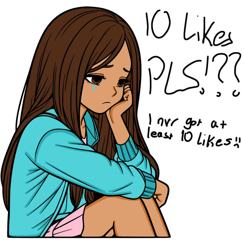 a realistic girl with depression