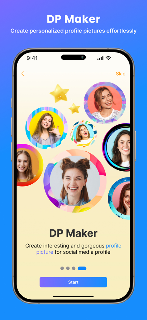 Lmc8.4 - Lmc8.4 app interface for creating personalized profile pictures with stylish borders and AI effects