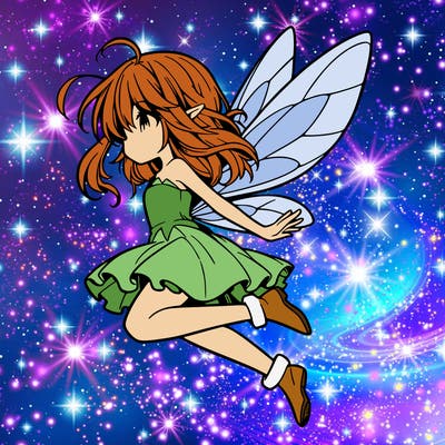 manga fairy flying