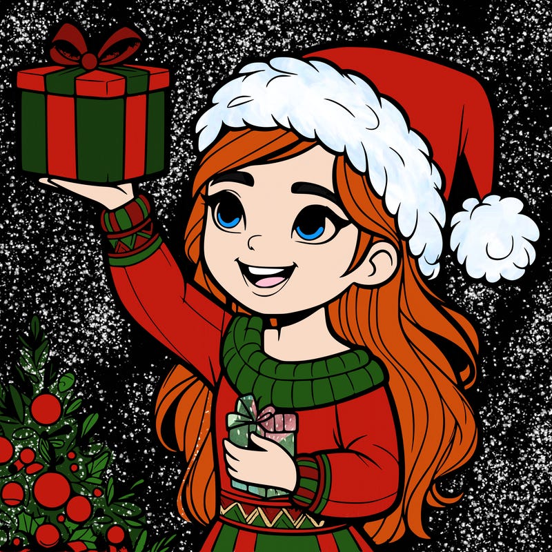 christmas girl realistic