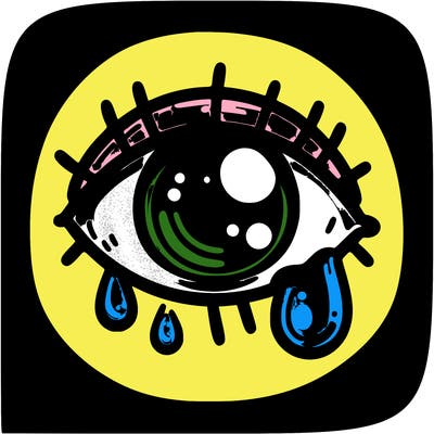 a crying eye