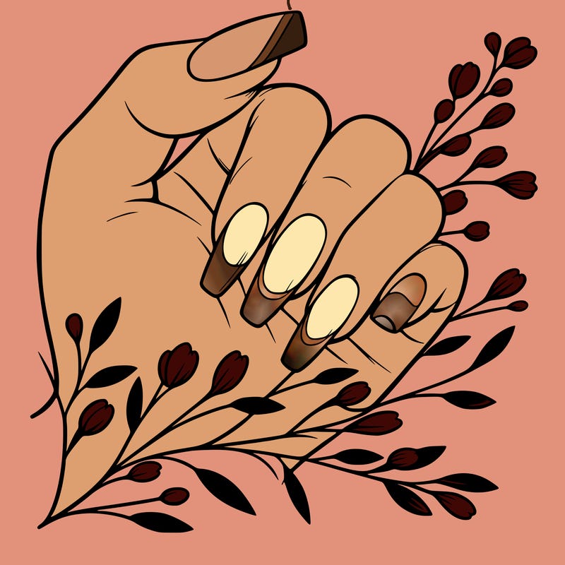nails with french tip