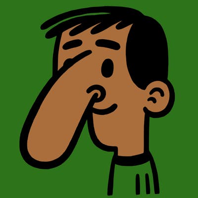 a person with big a big long nose