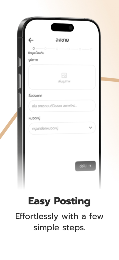 ENNXO: Online Marketplace - Smartphone screen showing the simple steps to post a product for sale on the ENNXO online marketplace app