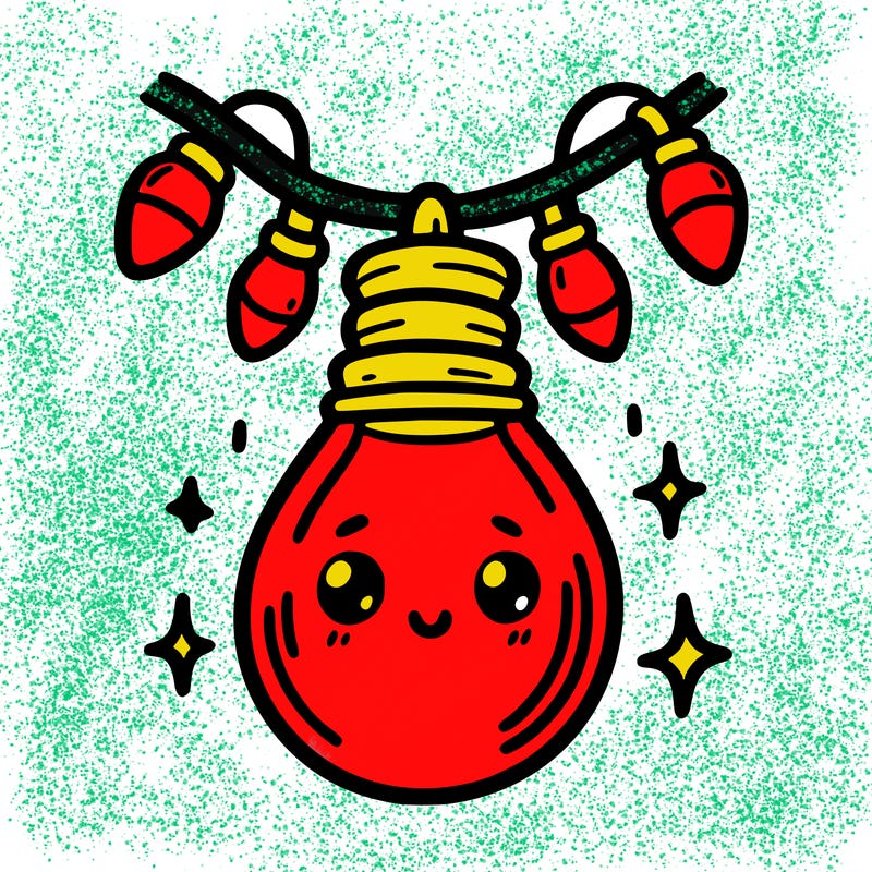 small bulb of a garland