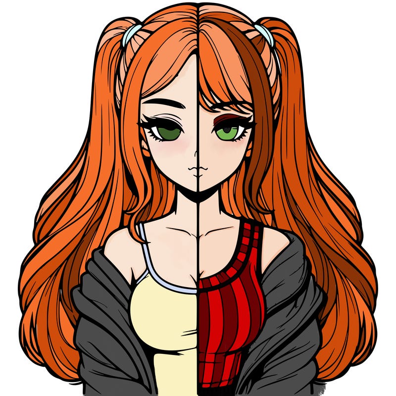 realistic girl split