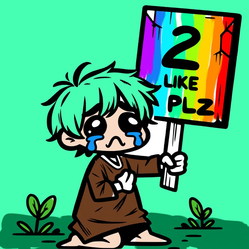 small poor toddler crying with sign that says 2 like plz