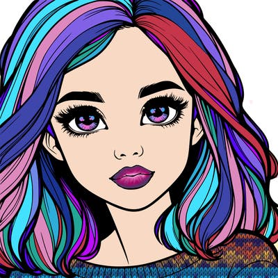 realistic girl whith cute eyes