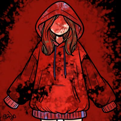 girl in oversized hoodie