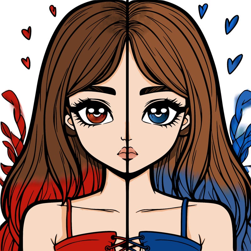 realistic girl split