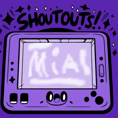 blank canvas that says above it shoutouts