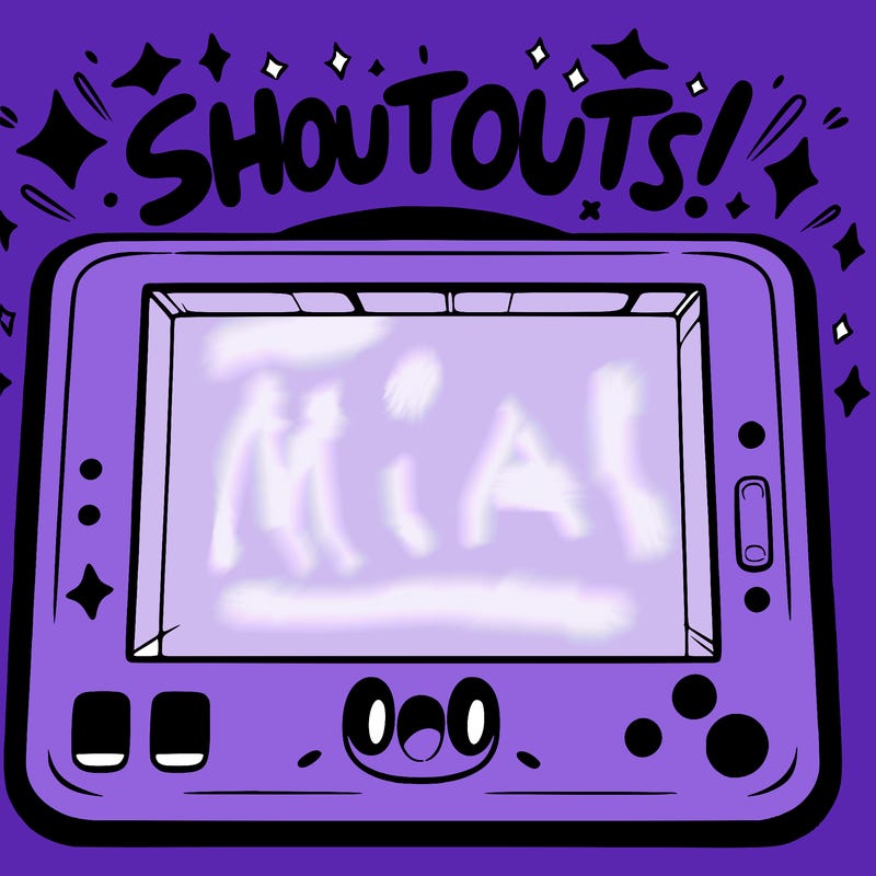 blank canvas that says above it shoutouts