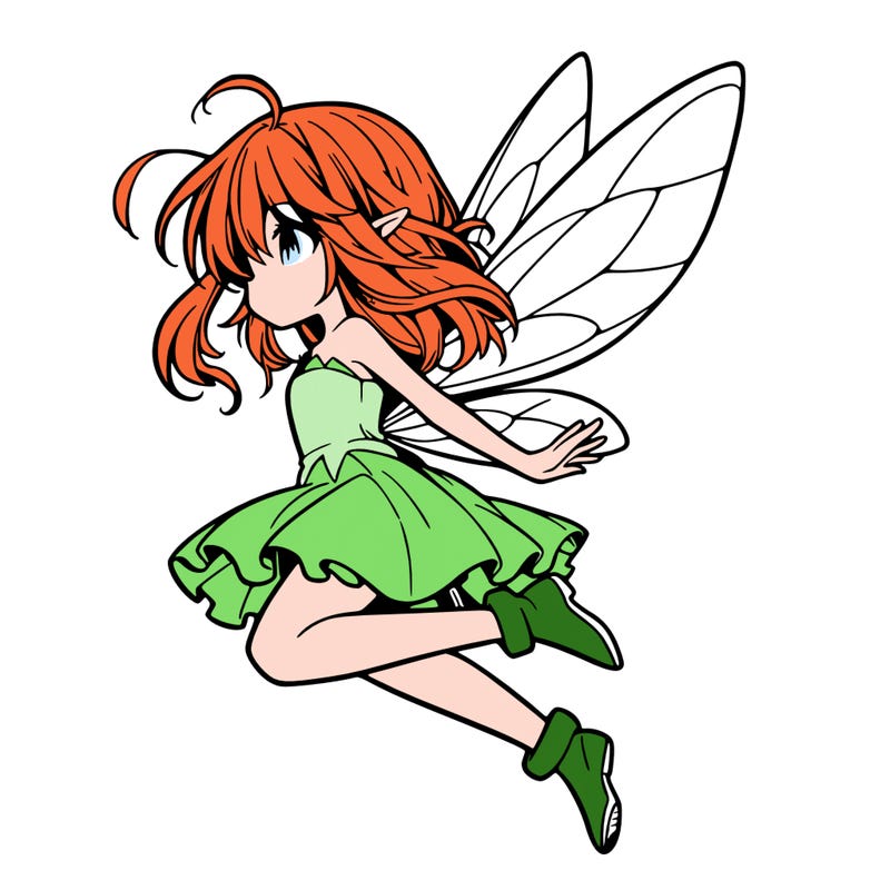 manga fairy flying