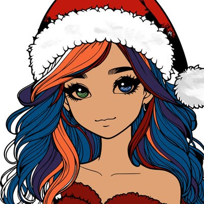 realistic christmas girl