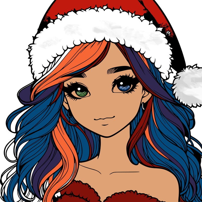 realistic christmas girl