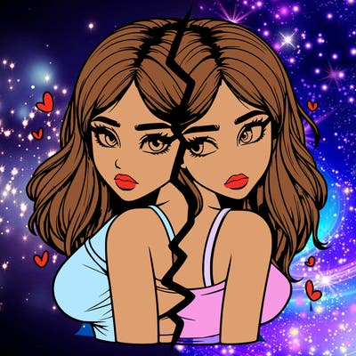 realistic girl split