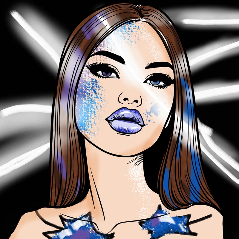 realistic woman with full lips